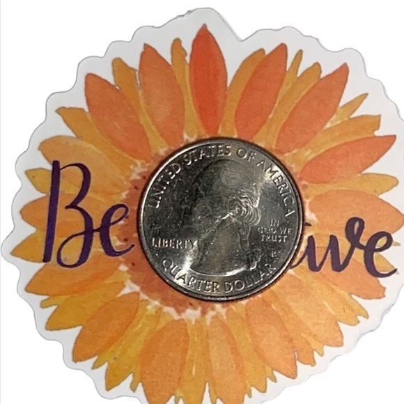 SUNFLOWER lovers sticker for water bottles laptops cards crafts cp case BE BRAVE - Picture 2 of 14